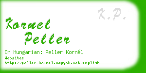 kornel peller business card